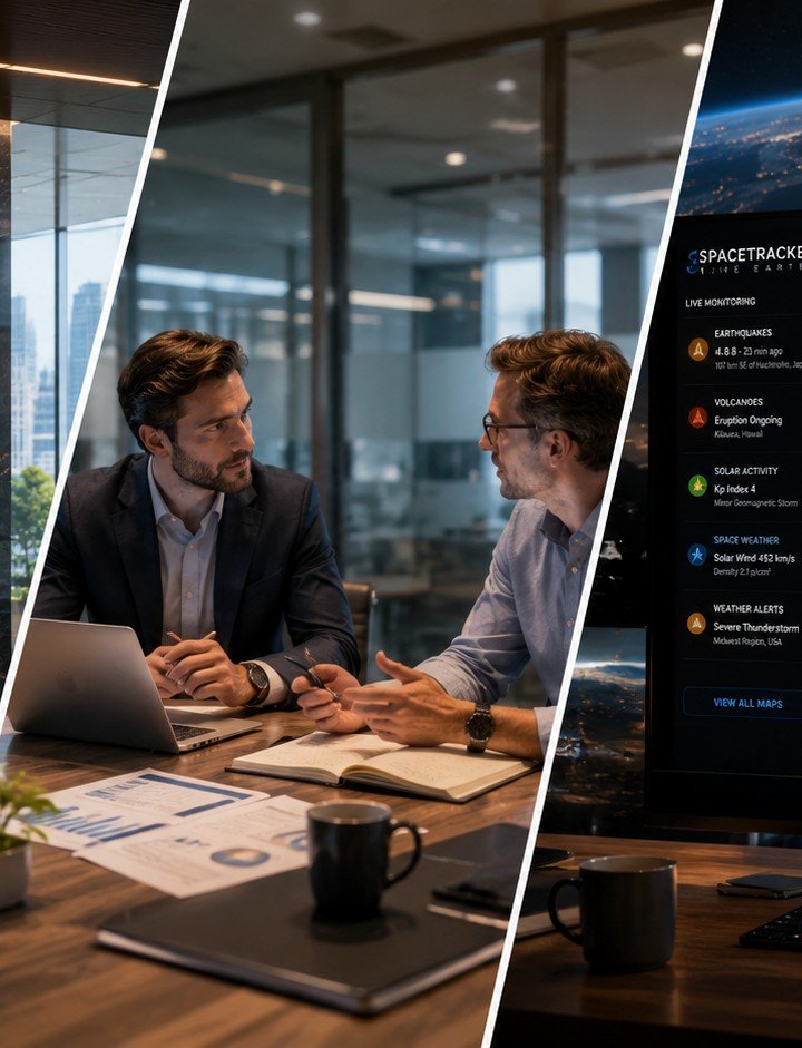 Business leaders reviewing a connected digital operations plan